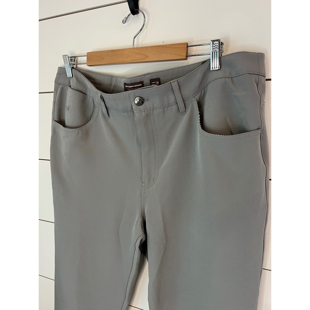 Southern Marsh Frisco Five Pocket Stretch Pants Mens 36x34 Grey Golf Casual